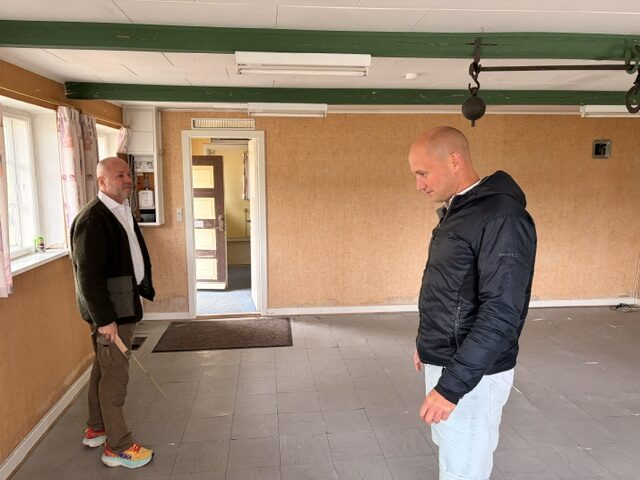 Det store rum indvendigt, som det står i dag før renoveringen