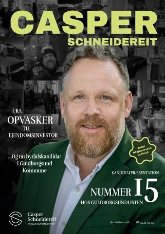 Forsiden af valgmagasinet med overskriften Fra opvasker til ejendomsinvestor